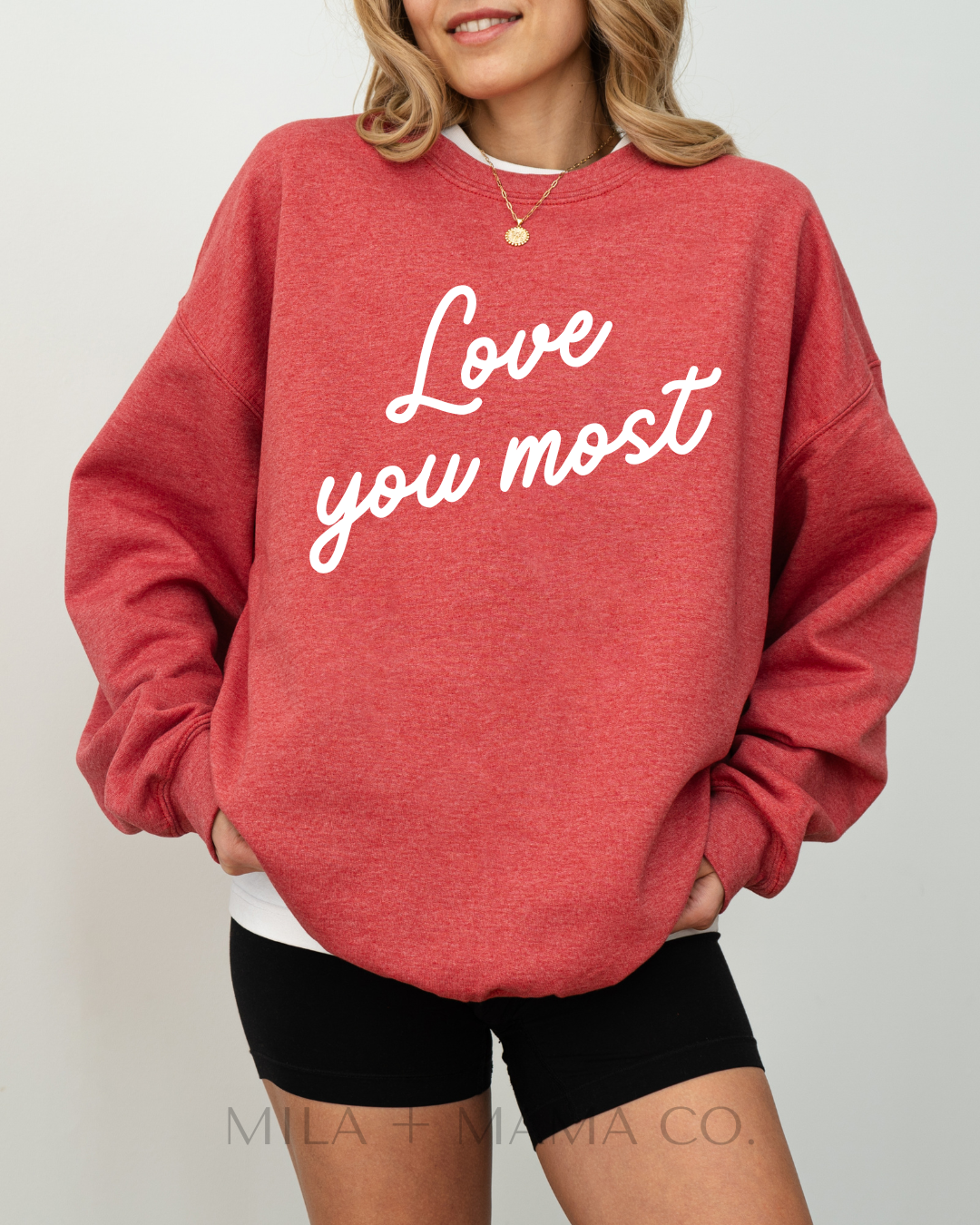 ADULT Love you most/love you more Crewneck