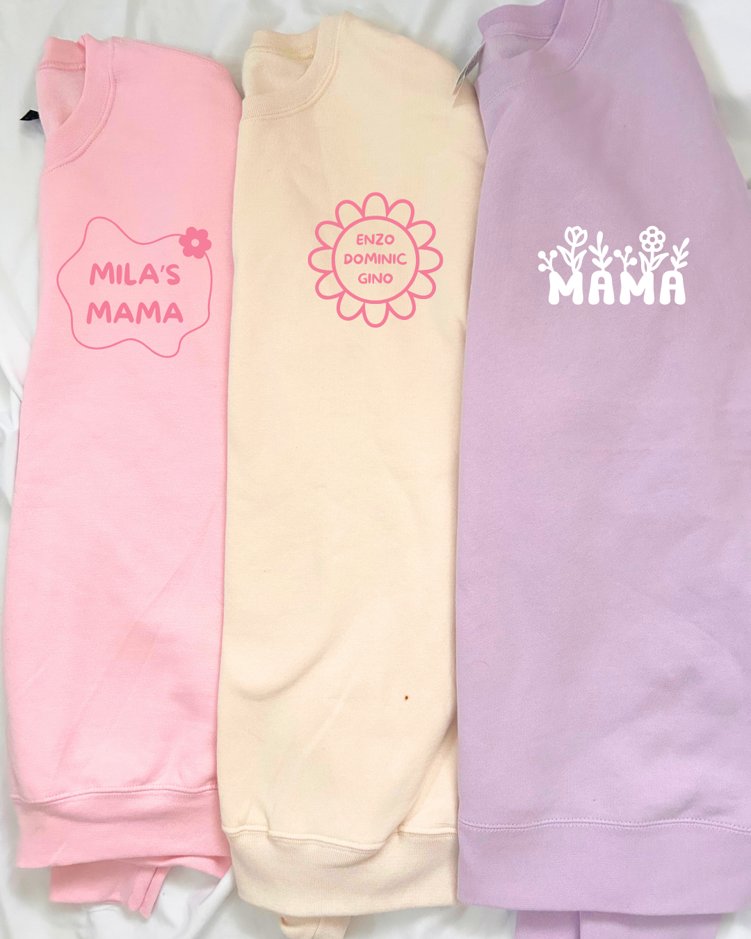 Personalized spring mama crewnecks