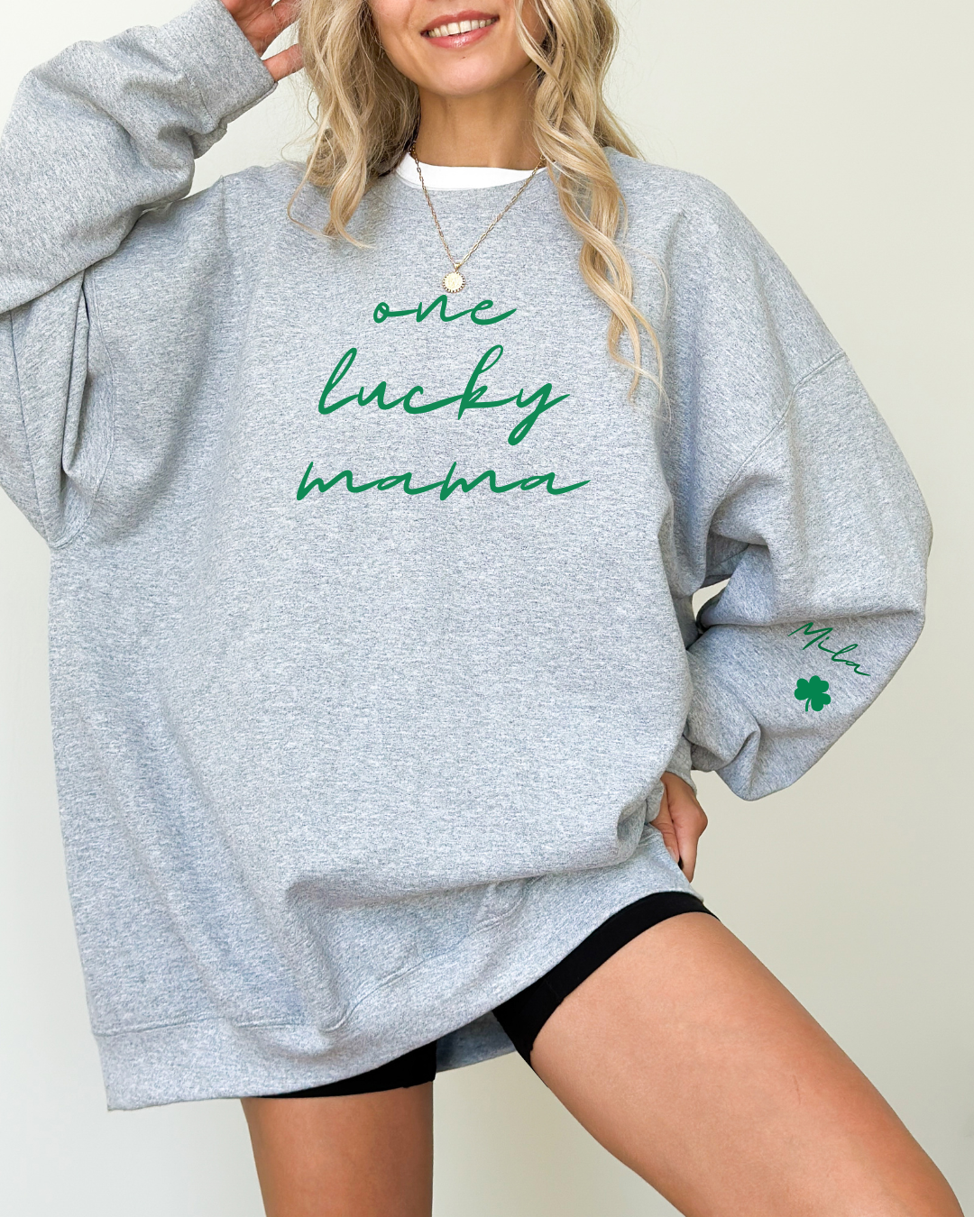 PERSONALIZED: One Lucky Mama Crewneck