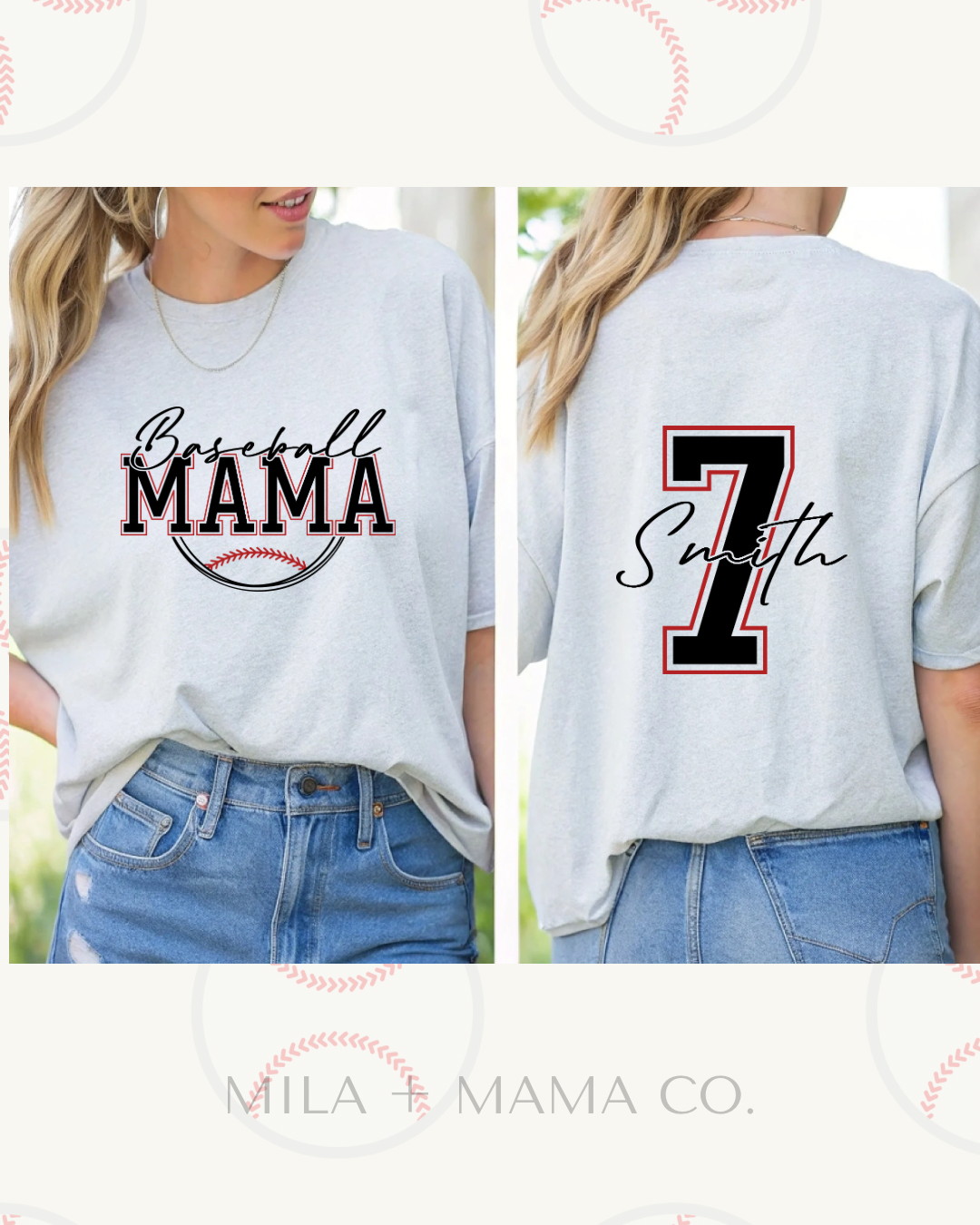 Custom Baseball Mama Shirt
