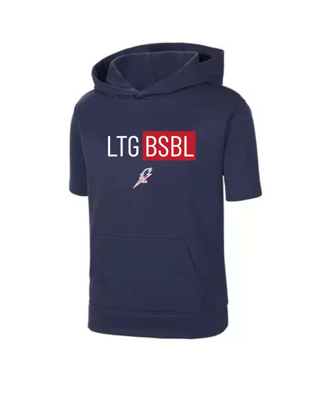 LIGHTNING short sleeve hoodie (Navy)