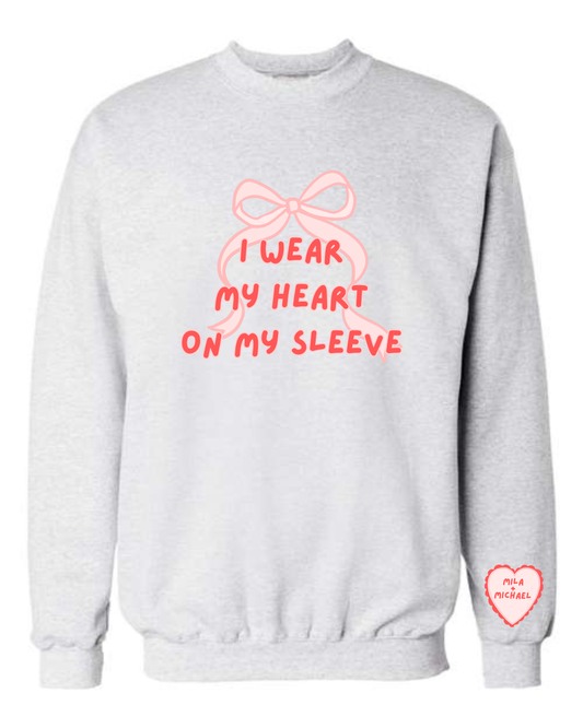 PERSONALIZED Heart Crewneck