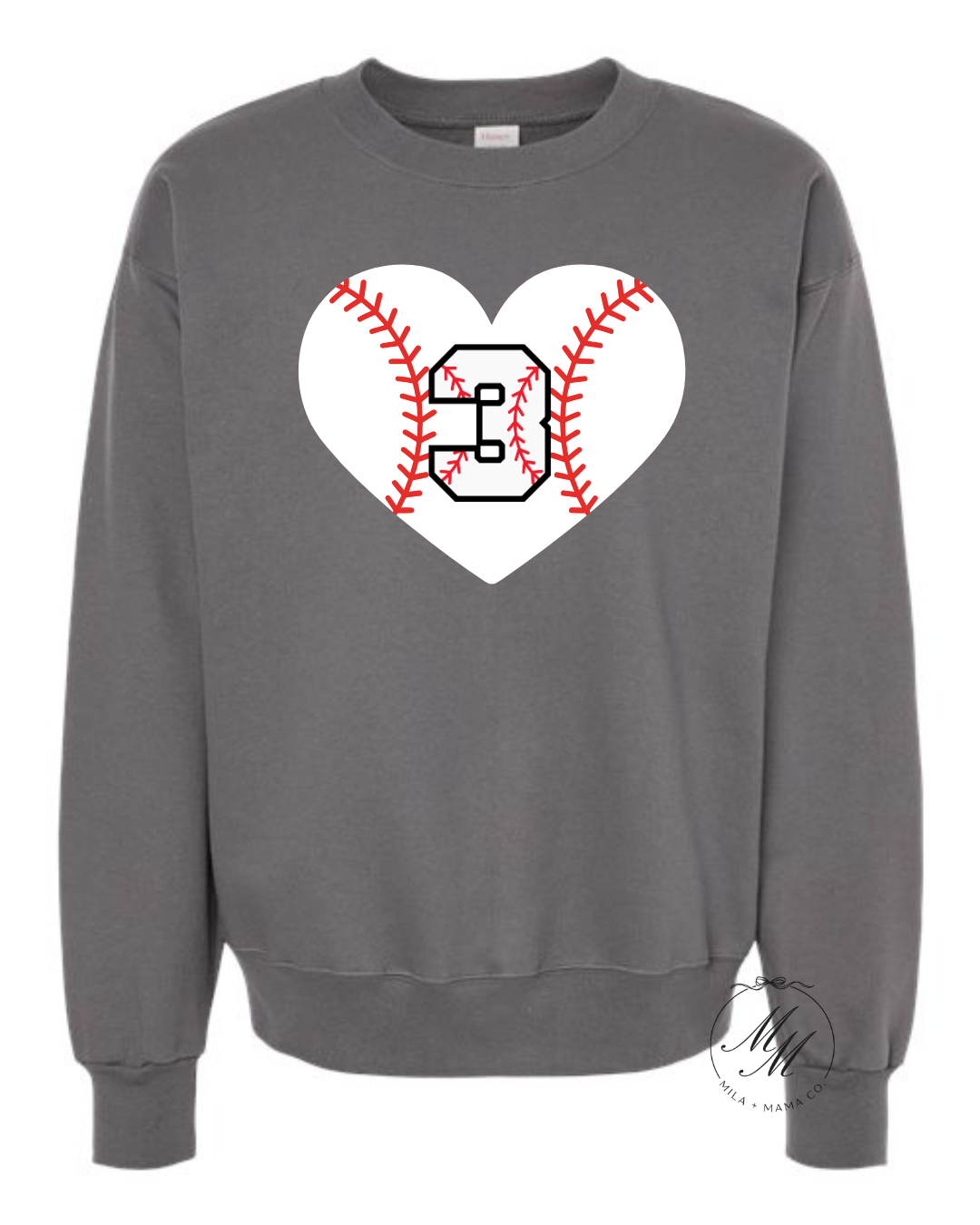 Baseball Heart Crewneck