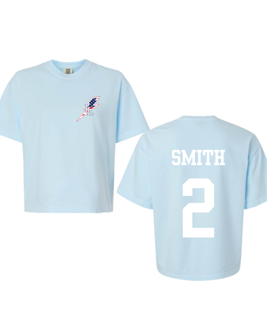 LOMBARD LIGHTNING ADULT CROP TEE #1