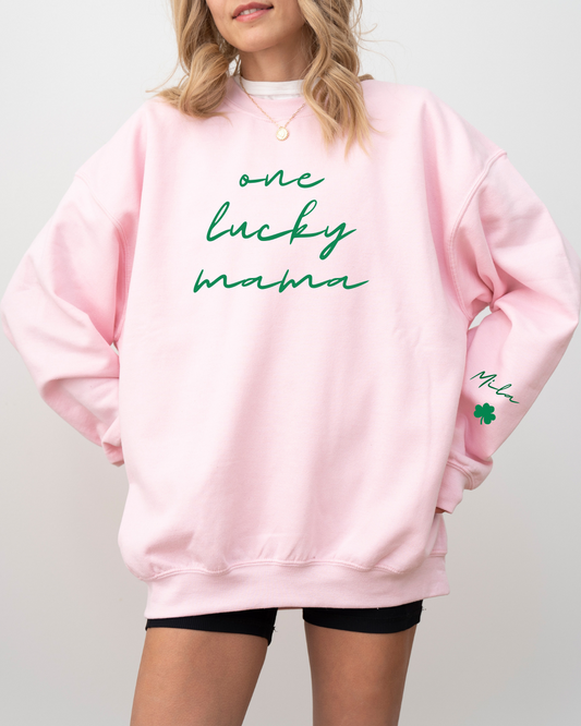 PERSONALIZED: One Lucky Mama Crewneck