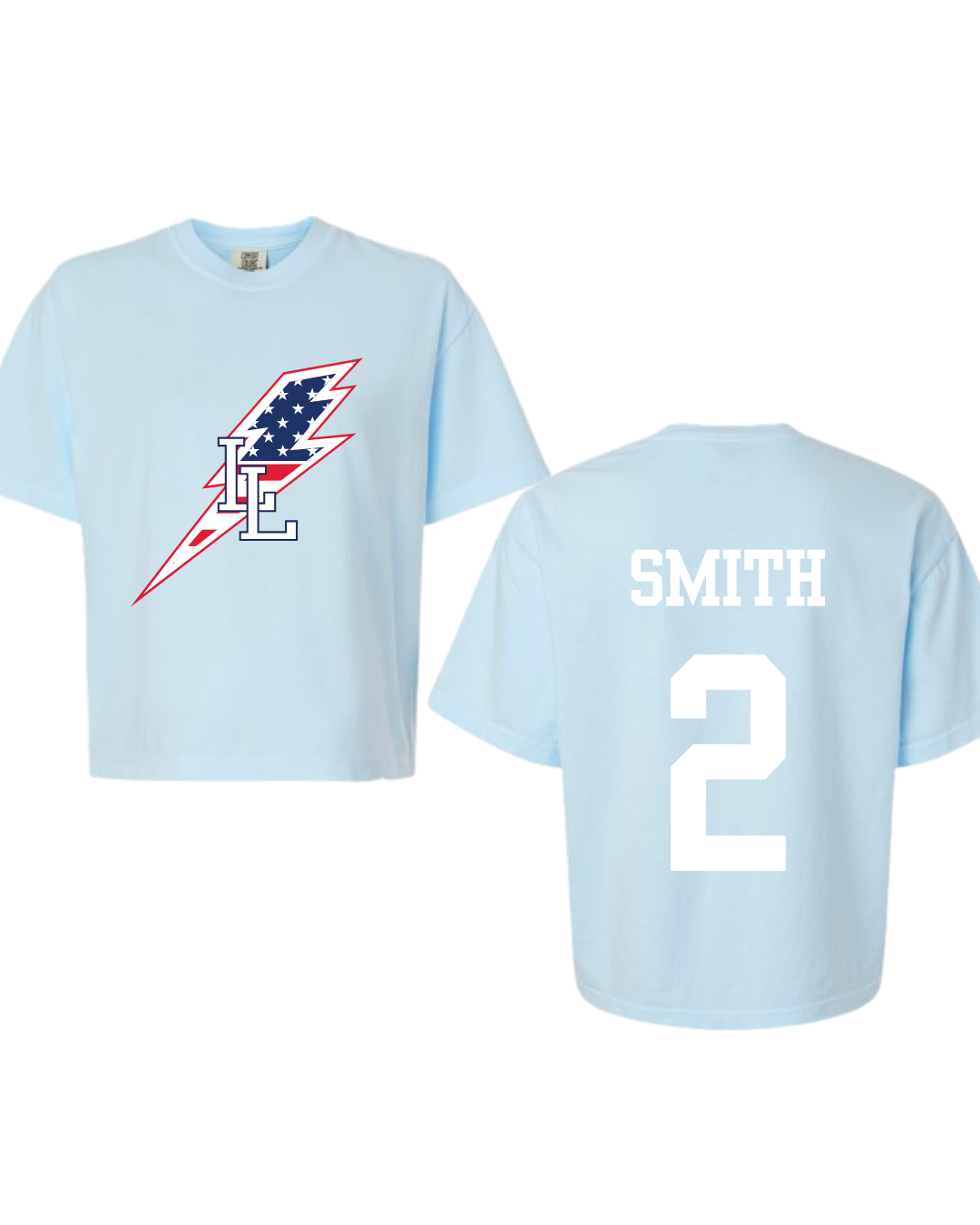 LOMBARD LIGHTNING ADULT CROP TEE #2