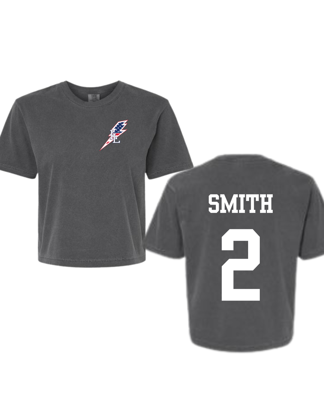 LOMBARD LIGHTNING ADULT CROP TEE #1