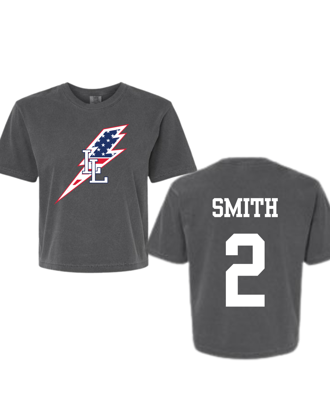 LOMBARD LIGHTNING ADULT CROP TEE #2
