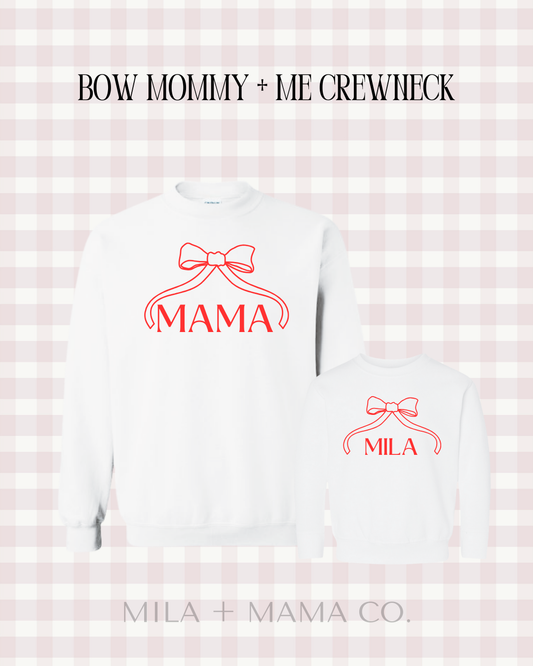 Mama & Mini Personalized Bow Crewnecks