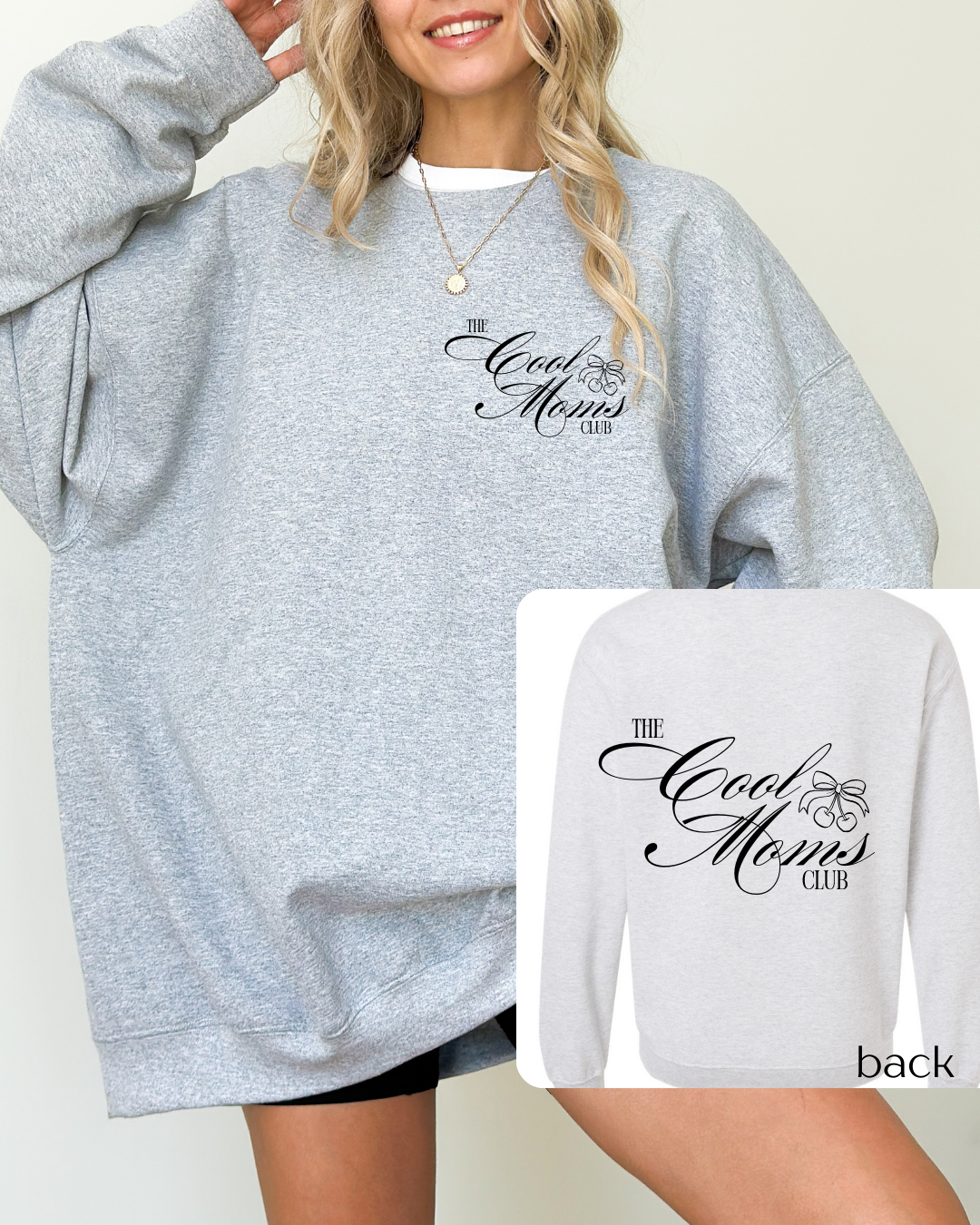 Cool mom club crewneck sweatshirt, trendy mom sweatshirt, womens graphic sweatshirt, Cool mom shirt, trendy mom shirt, gift for mom