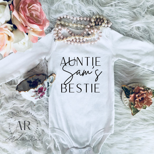 Auntie onesie | auntie is my favorite | personalized onesie | baby clothing | baby girl | baby shower gift, personalized gift,gift from aunt